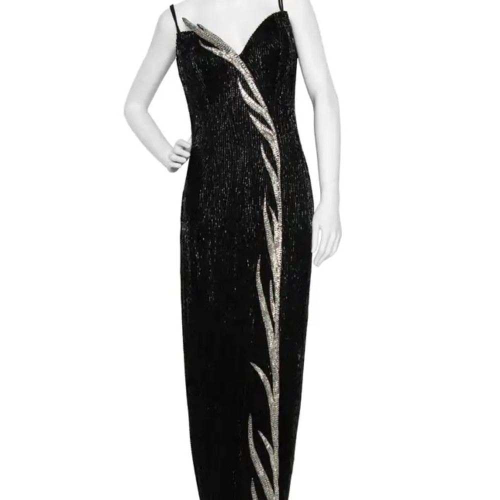 1980s Vintage Bob Mackie Strapless Evening Gown - Picture 3 of 7